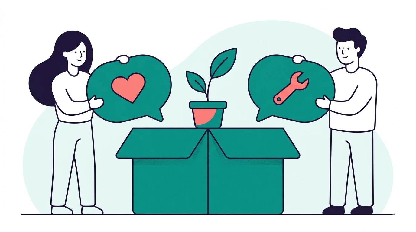 Post-event feedback — two simple questions collected and turned into improvements